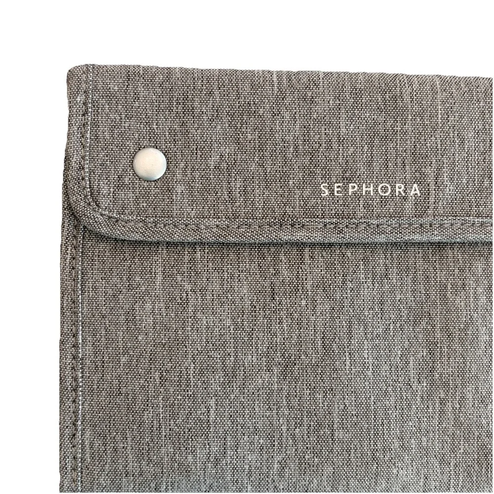 Gray Sephora Brush Bag With Magnetic Close